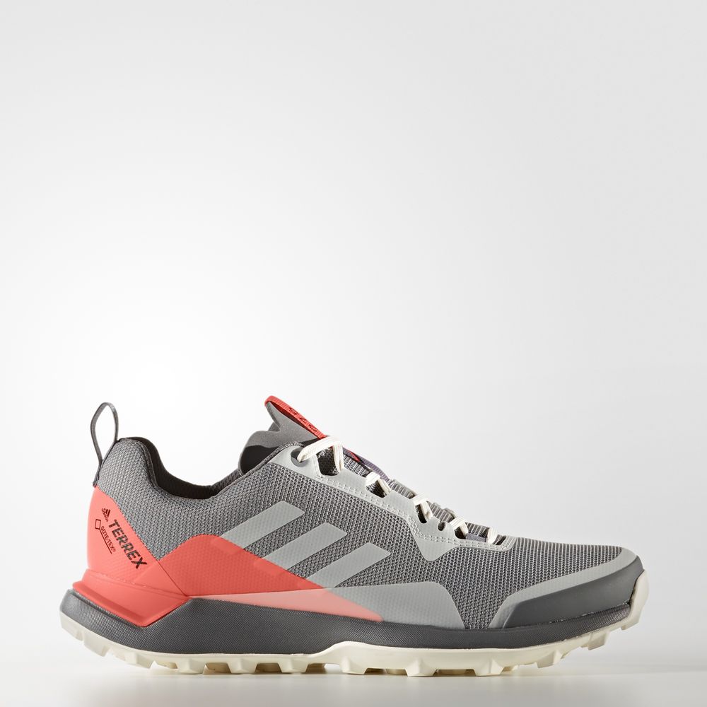 Adidas Terrex Cmtk Gtx - παπουτσια για τρεξιμο γυναικεια - Γκρι/Ασπρα/Κοραλι,Μέγεθος: EU 36 – 54 2/3